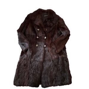 Vintage Beaver Fur Coat H.K. Fur Corp. NY Size S/M Classic Midcentury EUC